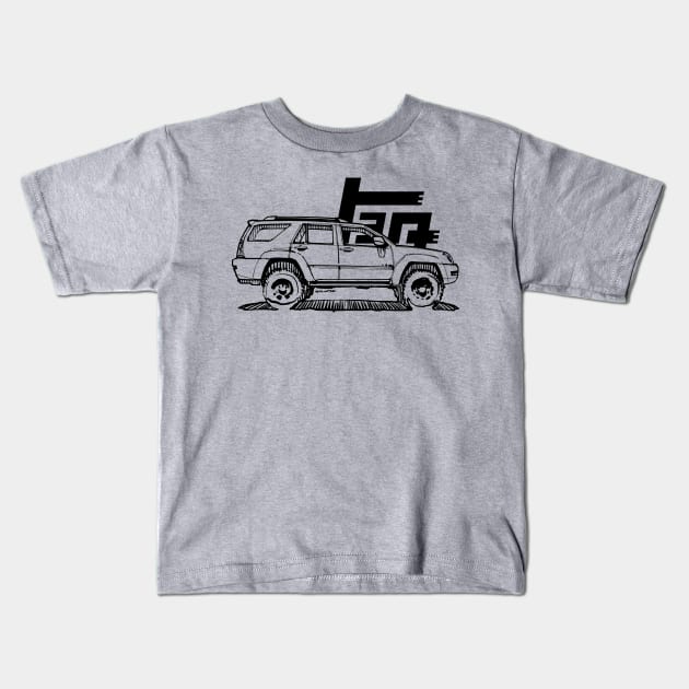 4th Gen 4Runner TRD Kids T-Shirt by robert1117